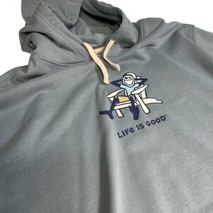 Life is Good Hoodie Lounging Graphic Pullover Comfy Casual‎ XXL